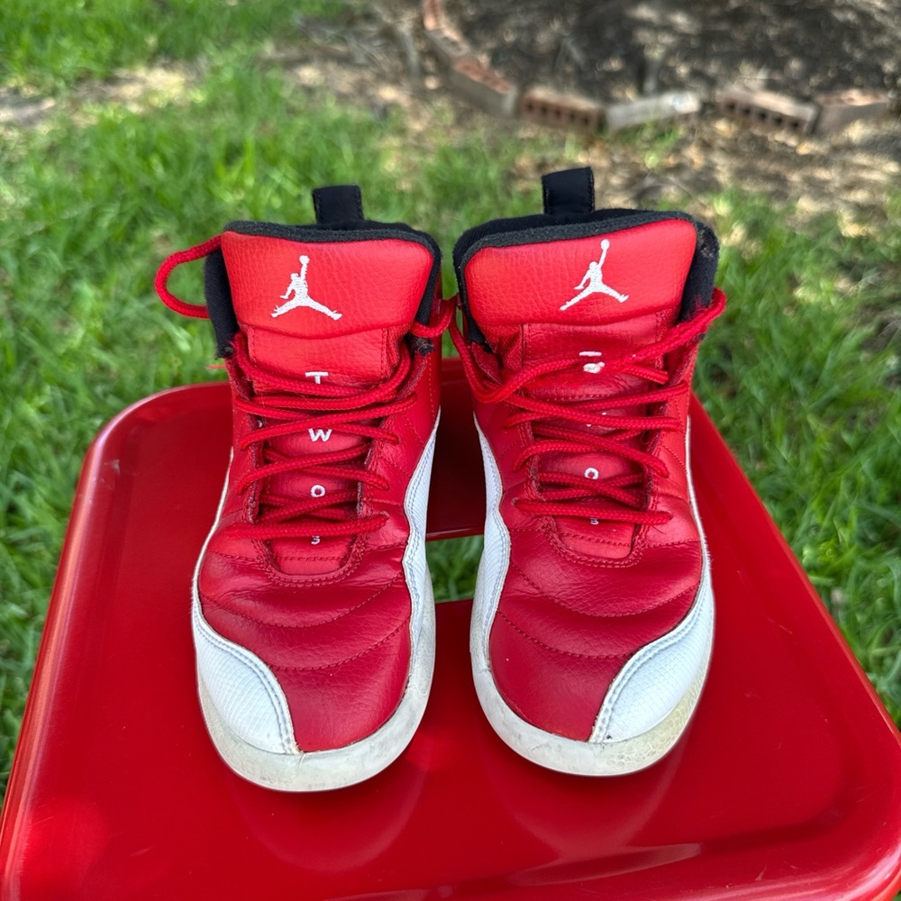 Jordan Red and White Classic High-Top Sneakers